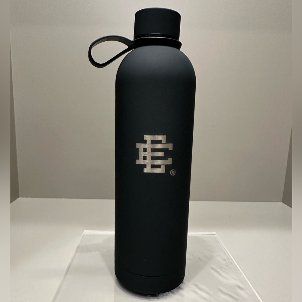 ERIC EMANUEL 🔥 Rare Black Matte Insulated Water Bottle with Silver Logo NIB